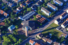 Sacred Heart Church and Catholic Daycare Center Sacred Heart in Schifferstadt in the state Rhineland-Palatinate, Germany