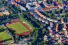 Helmut Bantz Stadium and Martinskirchweg in Speyer in the state Rhineland-Palatinate, Germany