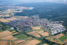 District Friedrichstal in Stutensee in the state Baden-Wuerttemberg, Germany out of the air