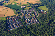 Aerial view of Waldbrücke district in Weingarten in the state Baden-Wuerttemberg, Germany