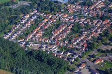 Gartenstadt settlement from the southeast in Kandel in the state Rhineland-Palatinate, Germany