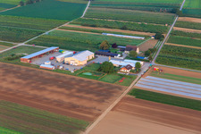 Aerial photograpy of Farmer's Garden in Winden in the state Rhineland-Palatinate, Germany