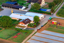 Oblique view of Farmer's Garden in Winden in the state Rhineland-Palatinate, Germany