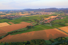 Village view from the northeast in Niederhorbach in the state Rhineland-Palatinate, Germany