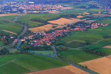 Aerial view of Village view from the northeast in Niederhorbach in the state Rhineland-Palatinate, Germany