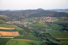District Gleishorbach in Gleiszellen-Gleishorbach in the state Rhineland-Palatinate, Germany out of the air