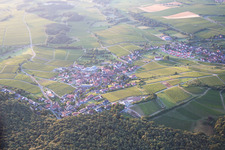 Bird's eye view of District Gleishorbach in Gleiszellen-Gleishorbach in the state Rhineland-Palatinate, Germany