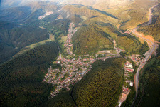 Oblique view of District Kaltenbach in Hinterweidenthal in the state Rhineland-Palatinate, Germany