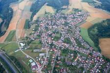 Aerial view of Höheinöd in the state Rhineland-Palatinate, Germany