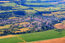 Village view from the south in Krottelbach in the state Rhineland-Palatinate, Germany
