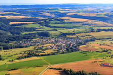 Aerial view of Village view from the south in Krottelbach in the state Rhineland-Palatinate, Germany
