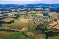 Aerial view of District Mosberg-Richweiler in Nohfelden in the state Saarland, Germany