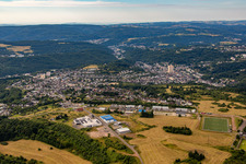 Town View of the streets and houses of the residential areas in Idar-Oberstein in the state Rhineland-Palatinate, Germany