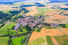 Village view from the northwest in Einöllen in the state Rhineland-Palatinate, Germany