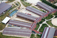 Aerial photograpy of Building of stables Der Pferdestall - Saloon Hobstaetterhof in Einoellen in the state Rhineland-Palatinate
