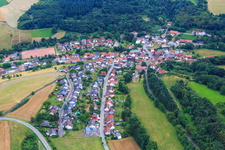 Village view from the west in Hefersweiler in the state Rhineland-Palatinate, Germany