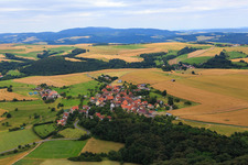 Village view from the west in Seelen in the state Rhineland-Palatinate, Germany