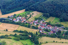 Village view from the north in the district Messersbacherhof in Gundersweiler in the state Rhineland-Palatinate, Germany