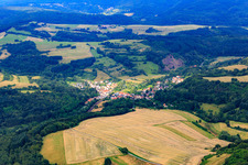 Village view from the southwest in Schweisweiler in the state Rhineland-Palatinate, Germany