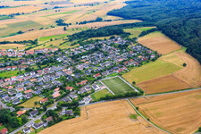 Am Rauhen Weg with sports field of General Sports Club 1910 in Winnweiler in the state Rhineland-Palatinate, Germany