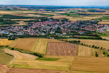 Aerial photograpy of Göllheim in the state Rhineland-Palatinate, Germany