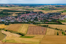 Oblique view of Göllheim in the state Rhineland-Palatinate, Germany