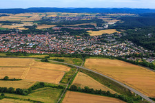 City view from the north in Eisenberg in the state Rhineland-Palatinate, Germany