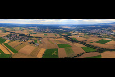Panorama from the east from Tiefenthal to Eisenberg in Tiefenthal in the state Rhineland-Palatinate, Germany