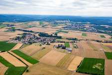 Aerial view of Tiefenthal in the state Rhineland-Palatinate, Germany