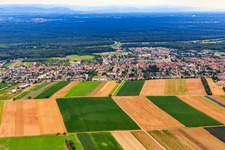 City view at the water tower from the north in Kandel in the state Rhineland-Palatinate, Germany
