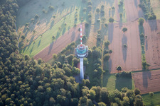Oblique view of District Grünwettersbach in Karlsruhe in the state Baden-Wuerttemberg, Germany