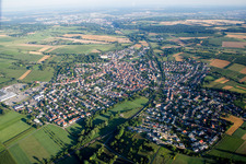 Aerial view of District Heidelsheim in Bruchsal in the state Baden-Wuerttemberg, Germany