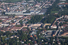 Castle from the north in Bruchsal in the state Baden-Wuerttemberg, Germany