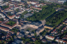 Castle from the northeast in Bruchsal in the state Baden-Wuerttemberg, Germany