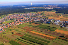 View from the southeast in Hambrücken in the state Baden-Wuerttemberg, Germany