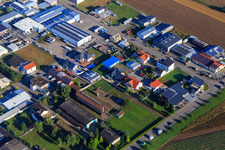 Industrial area Industriestraße with Lauinger Spedition and BNA Federal Association for Professional Nature and Species Conservation eV in Hambrücken in the state Baden-Wuerttemberg, Germany