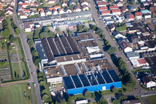 Building and production halls on the premises of Linhardt & Co. GmbH in Hambruecken in the state Baden-Wurttemberg, Germany