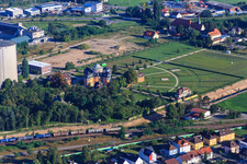 Aerial view of Hermitage Waghäusel in Waghäusel in the state Baden-Wuerttemberg, Germany