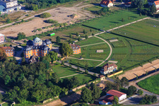 Aerial photograpy of Hermitage Waghäusel in Waghäusel in the state Baden-Wuerttemberg, Germany