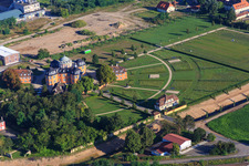 Oblique view of Hermitage Waghäusel in Waghäusel in the state Baden-Wuerttemberg, Germany