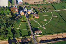 Hermitage Waghäusel in Waghäusel in the state Baden-Wuerttemberg, Germany seen from above