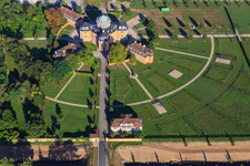 Hermitage Waghäusel in Waghäusel in the state Baden-Wuerttemberg, Germany from the plane