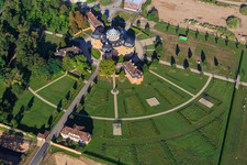 Bird's eye view of Hermitage Waghäusel in Waghäusel in the state Baden-Wuerttemberg, Germany