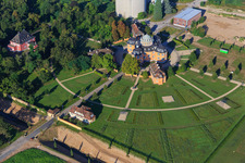 Drone image of Hermitage Waghäusel in Waghäusel in the state Baden-Wuerttemberg, Germany