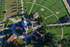 Hermitage Waghäusel in Waghäusel in the state Baden-Wuerttemberg, Germany from the drone perspective