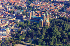 Dome to Speyer in summer from the southeast in Speyer in the state Rhineland-Palatinate, Germany