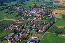 Village overview from the northeast in Kapsweyer in the state Rhineland-Palatinate, Germany