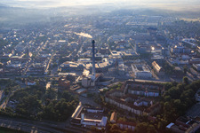 Exhaust chimney of Erlanger Stadtwerke AG in the district Tal in Erlangen in the state Bavaria, Germany