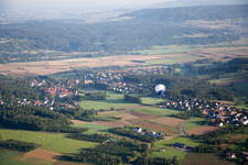 Balloon launch in the district Dietzhof in Leutenbach in the state Bavaria, Germany