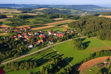 Village view from the northeast in the district Thuisbrunn in Gräfenberg in the state Bavaria, Germany